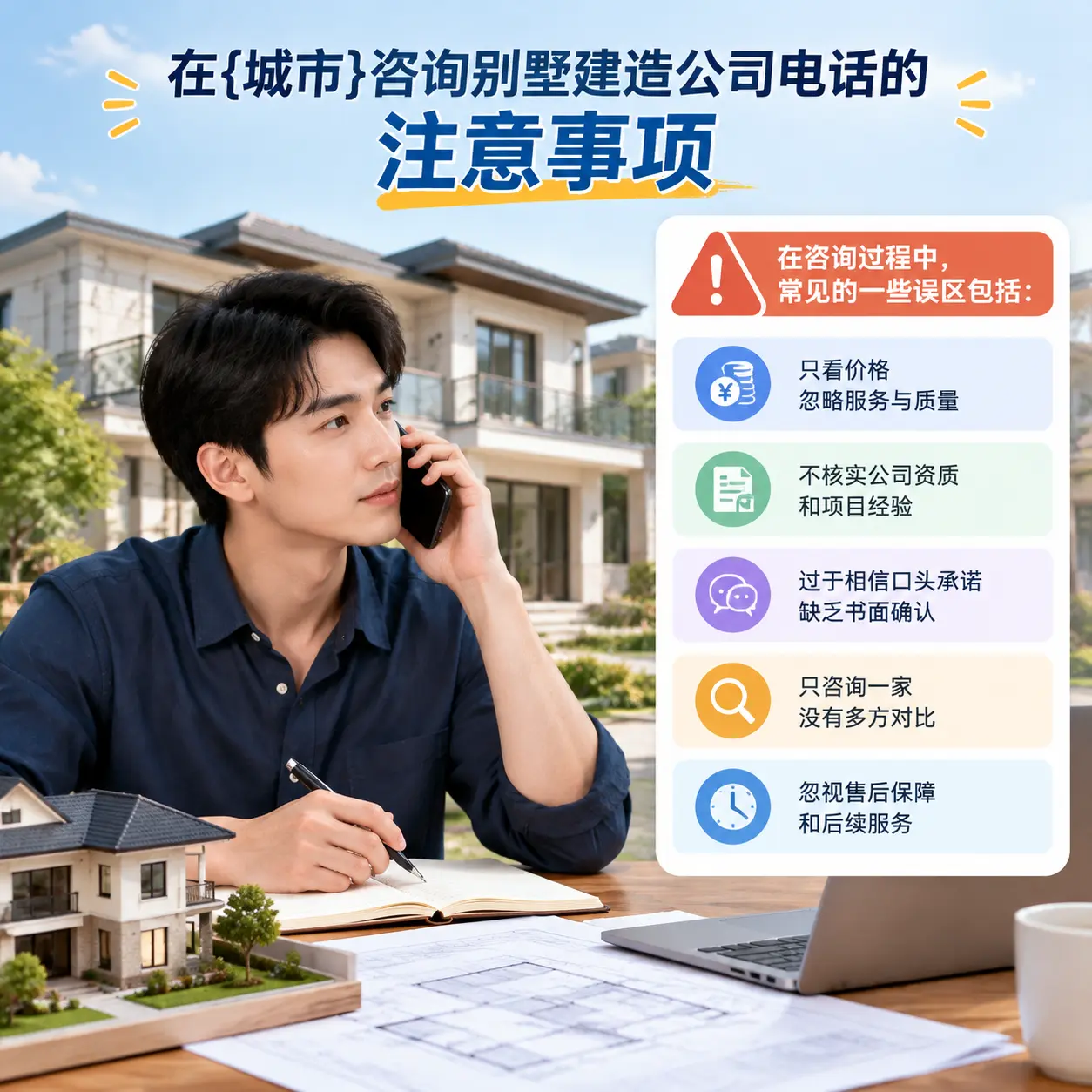 在道真咨询别墅建造公司电话的注意事项